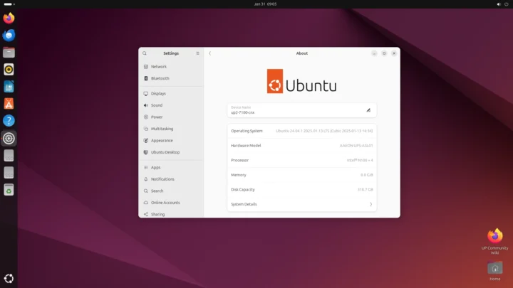 AAEON UPS ASL01 Intel N100 hardware Ubuntu 24.04