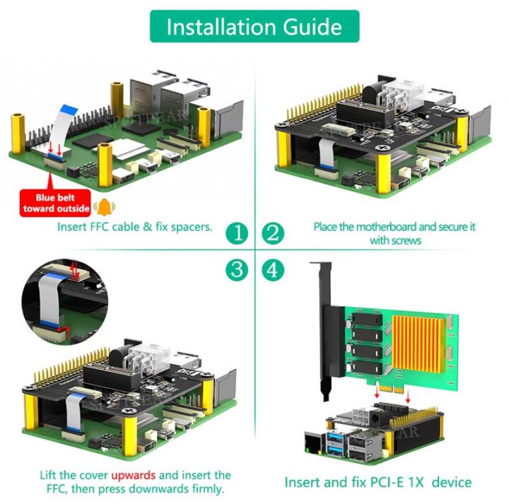 Pi5 PCIe Standard Slot Adapter Installation Guide