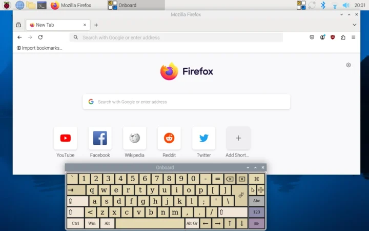 Raspberry Pi Onboard Keyboard