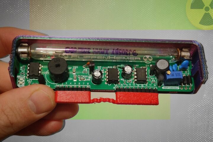FlipperHeimer Geiger Counter module assambled