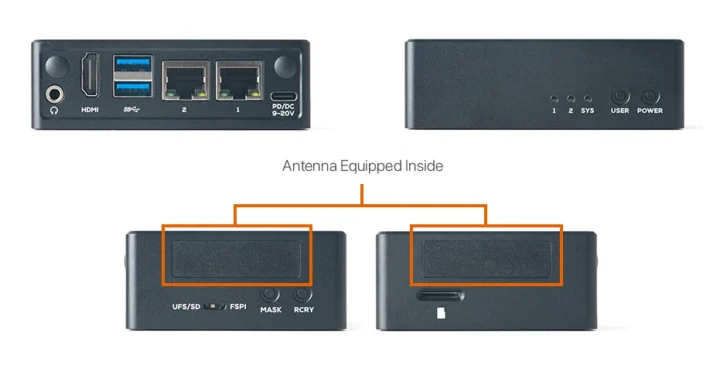 Rockchip RK3576 SBC metal case internal antennas Rockchip RK3576 SBC metal case internal antennas