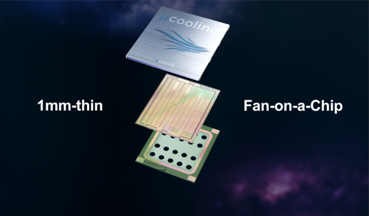 xMEMS XMC-2400 micro cooling fan on a chip