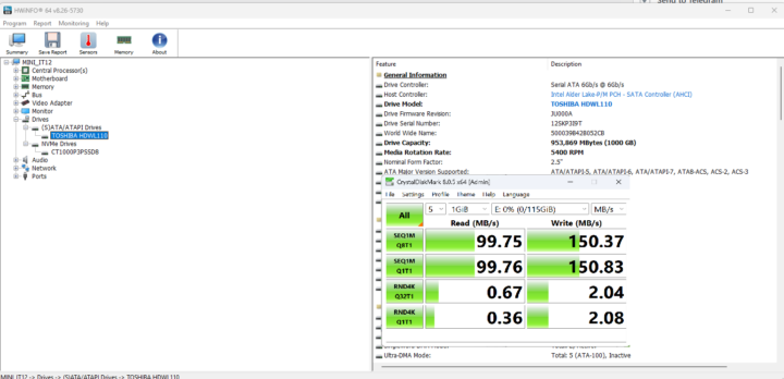 2.5 inch SATA Drive Test1