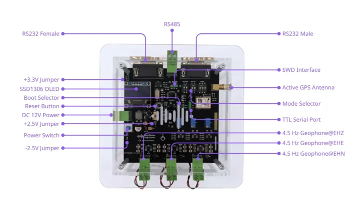 open source hardware seismic monitor board