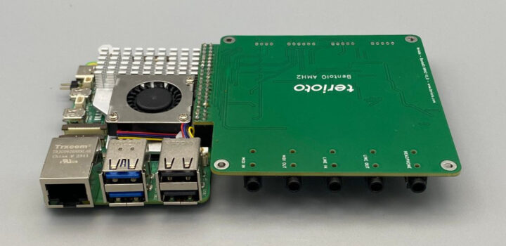 BentoIO AMH2 Pro AudioMIDI HAT connected to Raspberry Pi BentoIO AMH2 Pro AudioMIDI HAT connected to Raspberry Pi