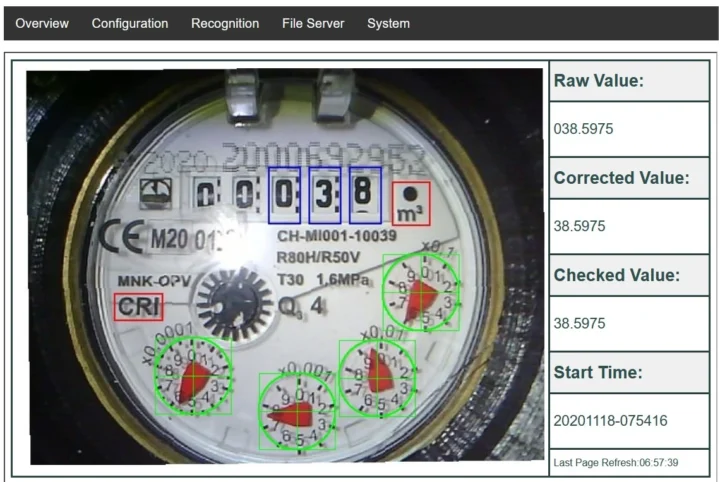 ESP32-S3 board reads water meter