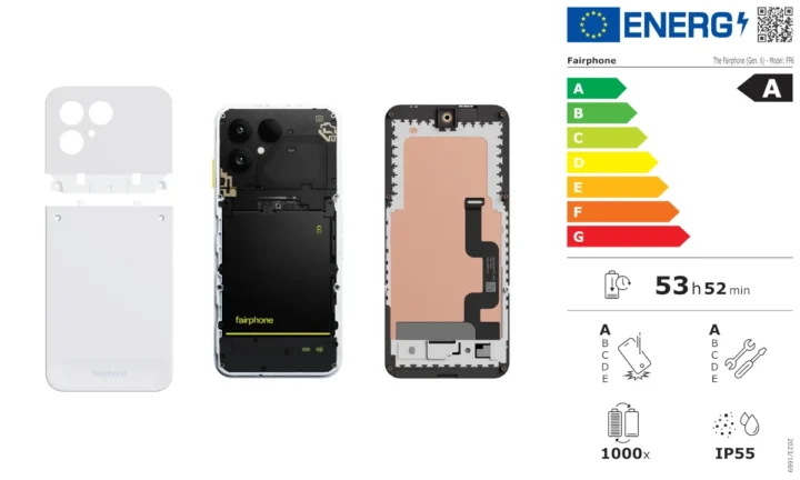 Fairphone 6 modular design EU eneggy label Fairphone 6 modular design EU eneggy label