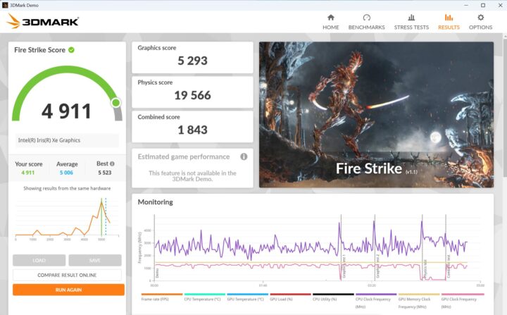 GEEKOM Mini IT12 Core i7-1280P windows 3DMARK 