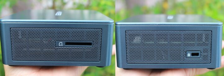 SD card reader Kensington lock slots