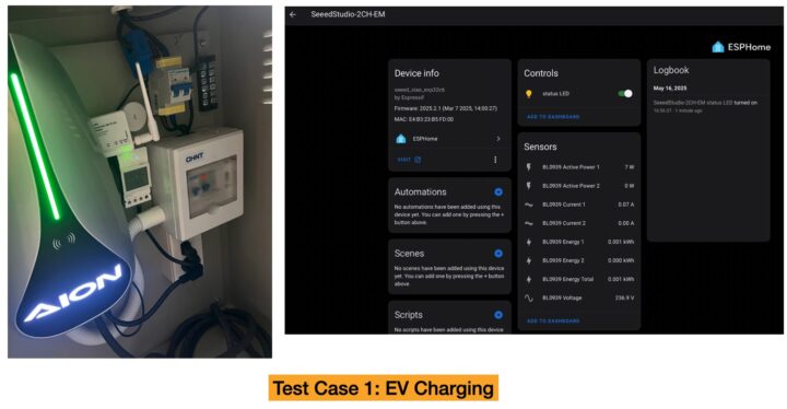 SeeedStudio 2CH EM Test EV Charging