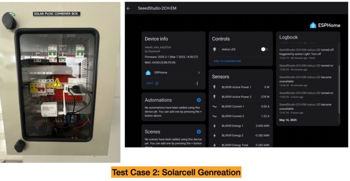 SeeedStudio 2CH EM Test Solar Genreation