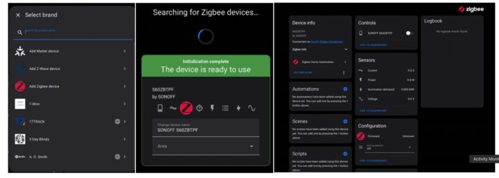 Sonoff S60ZBTPF HomeAssistant ZHA Setup