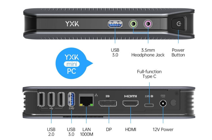 Yxk S15 ULtra Mini PC interface Yxk S15 ULtra Mini PC interface