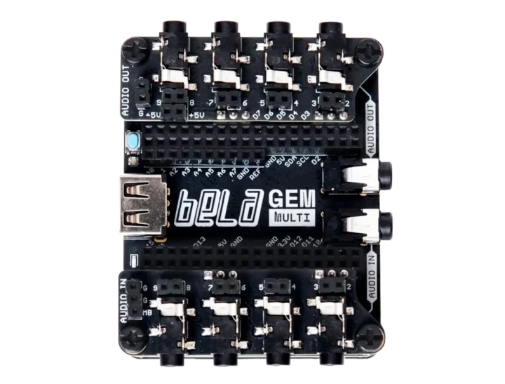 Bela Gem Multi audio board for PocketBeagle 2