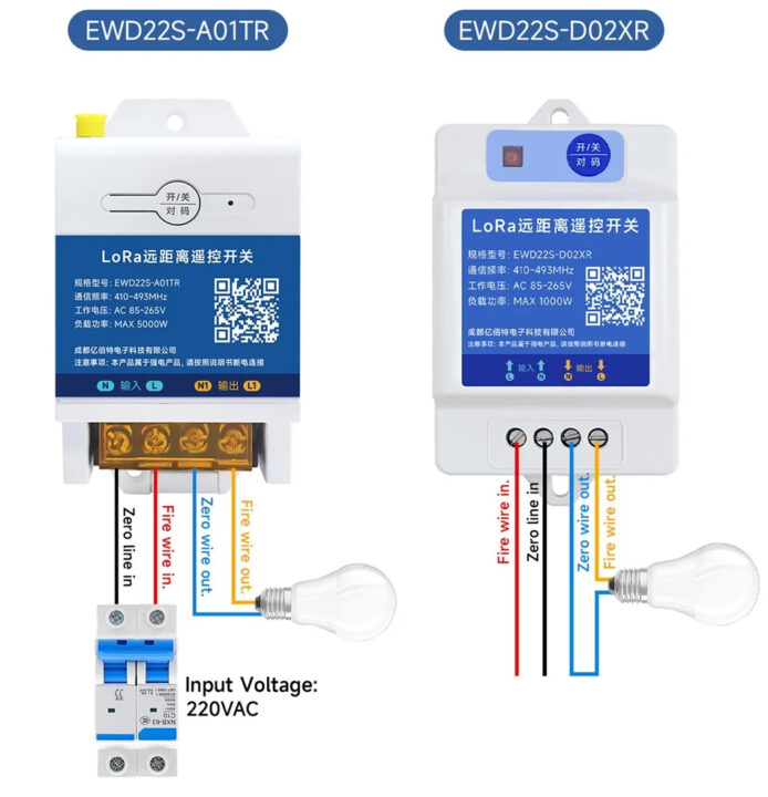 CDEBYTE EWD22S series relay modules wiring diagrtam