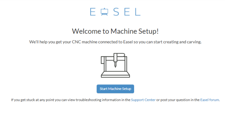 Easel Machine setup