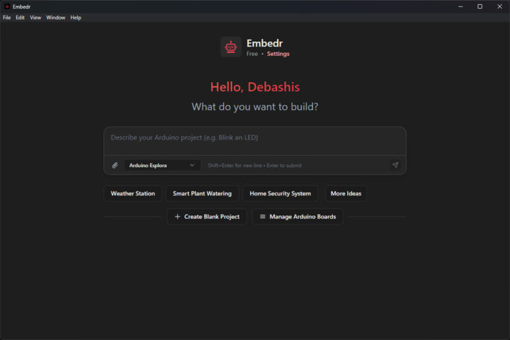 Embedr AI Arduino IDE