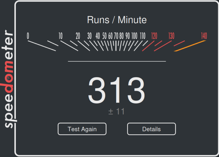 GEEKOM Mini IT12 2025 Edition Speedometer 2.0 test firefox