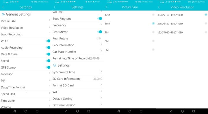 Kacam Swich Front Rear camera view Settings