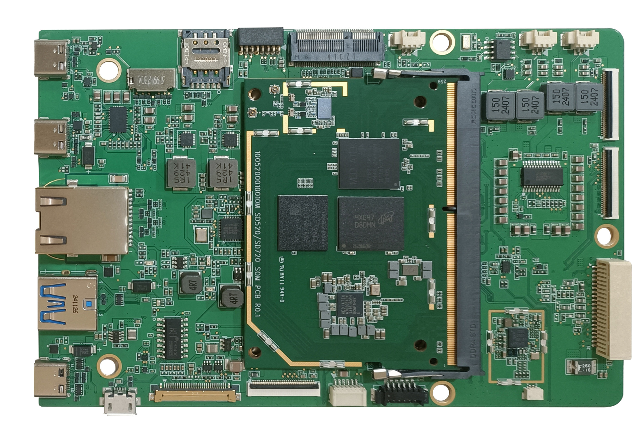 Mediatek Genio 520 720 carrier board development kit