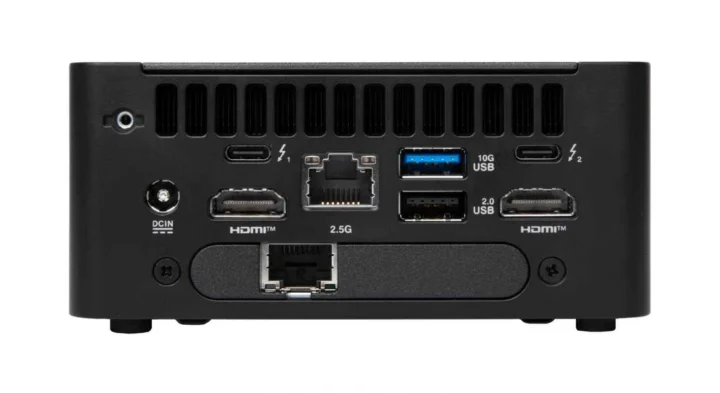 Meerkat Meer10 Arrow Lake mini PC rear panel Meerkat Meer10 Arrow Lake mini PC rear panel