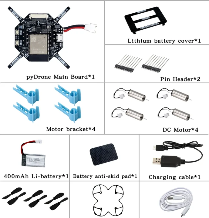 MicroPython ESP32 S3 drone kit content