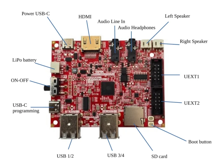 Raspberry Pi RP2350B computer board