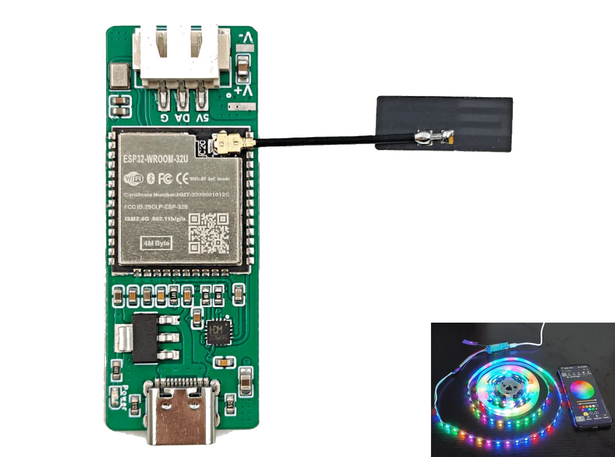 Tiny ESP32 WLED controller board