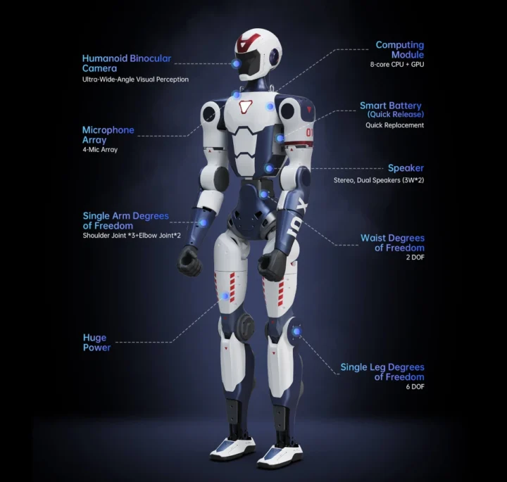 Unitree R1 humanoid robot specifications