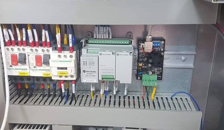 ESP32 Modbus RTUTCP Board connected in plc stack