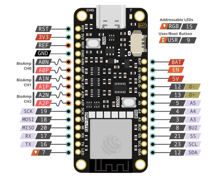 Neuro PlayGround Lite pinout diagram
