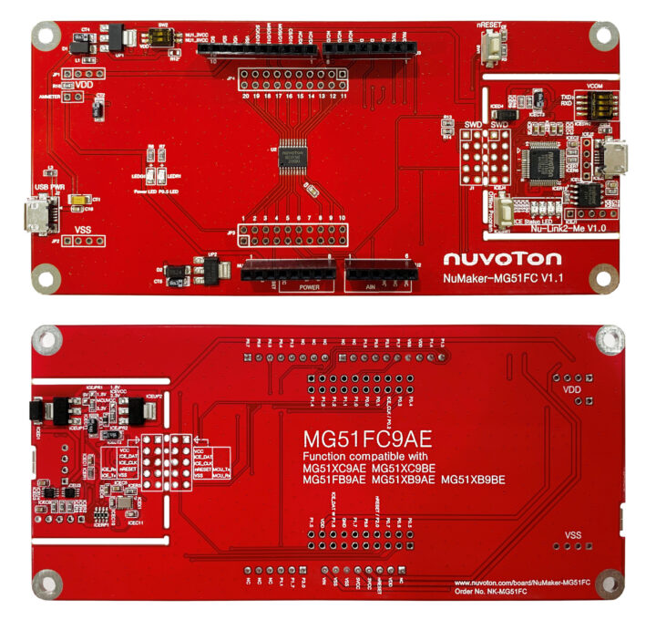 NuMaker MG51FC MG51 8 bit MCU development board NuMaker MG51FC MG51 8 bit MCU development board
