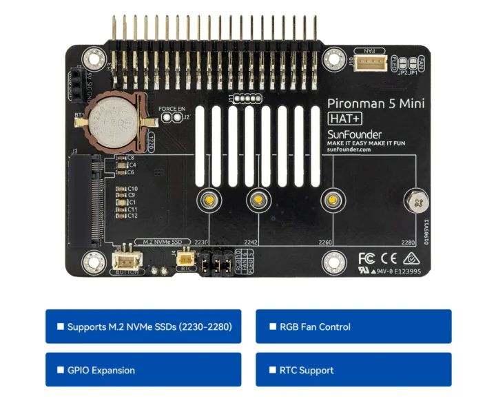 Pironman 5 Mini HAT board