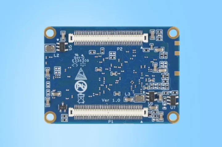 RK3506J System on Module board to board connectors