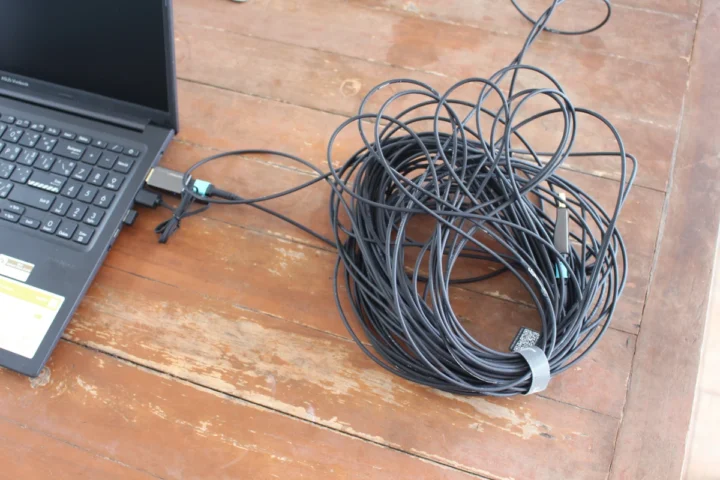 long HDMI Cable storage