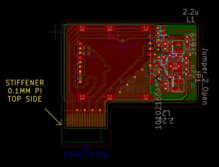 microSD Express Pi Adapter PCB layout