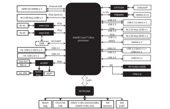 AAEON MIX-MTLD1 Block Diagram