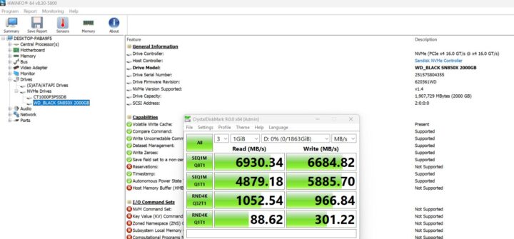 CrystalDiskMark M.2 SSD 2TB