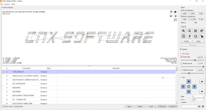 LUNYEE 4040 Pro CNC Candle CNC Control Software