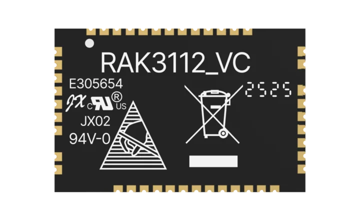 RAK3112 LoRa WiFi BLE module bottom side