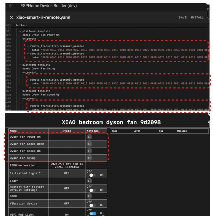 SeeedStudio XIAO IR Learning Code CreateButton