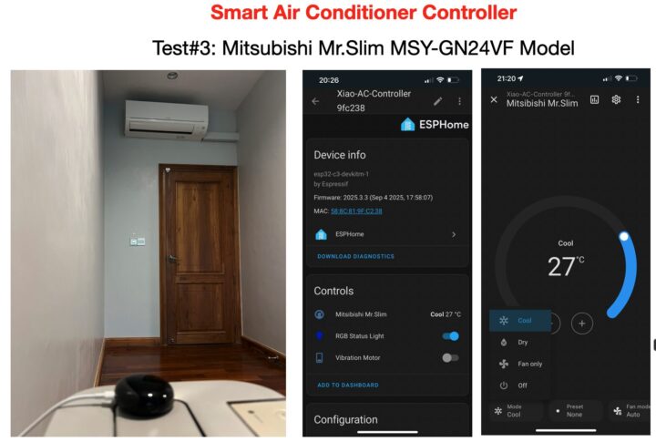 SeeedStudio XIAO IR Test3 AirCon Mitsubishi Slim