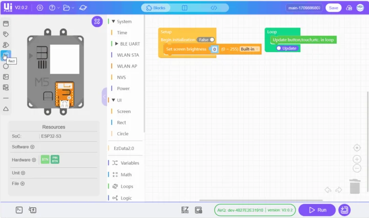 UIFlow 2 Air Quality Monitor Programming