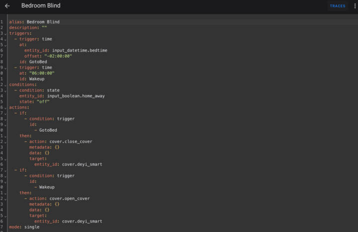 Weffort SmartShade HomeAssistant Automation