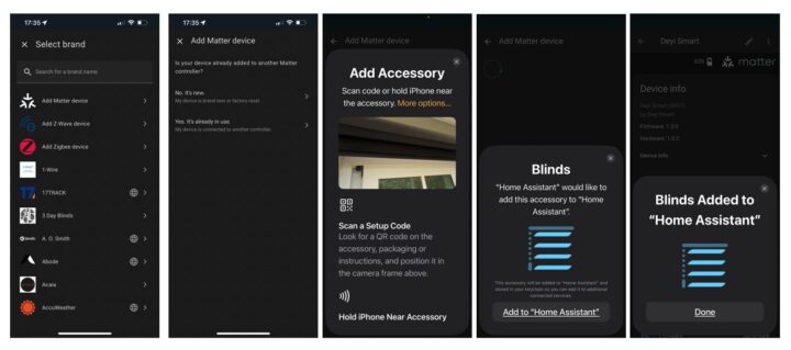 Weffort SmartShade HomeAssistant Matter Setup