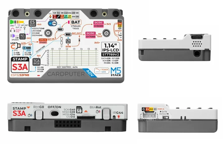 Cardputer Adv bottom ports