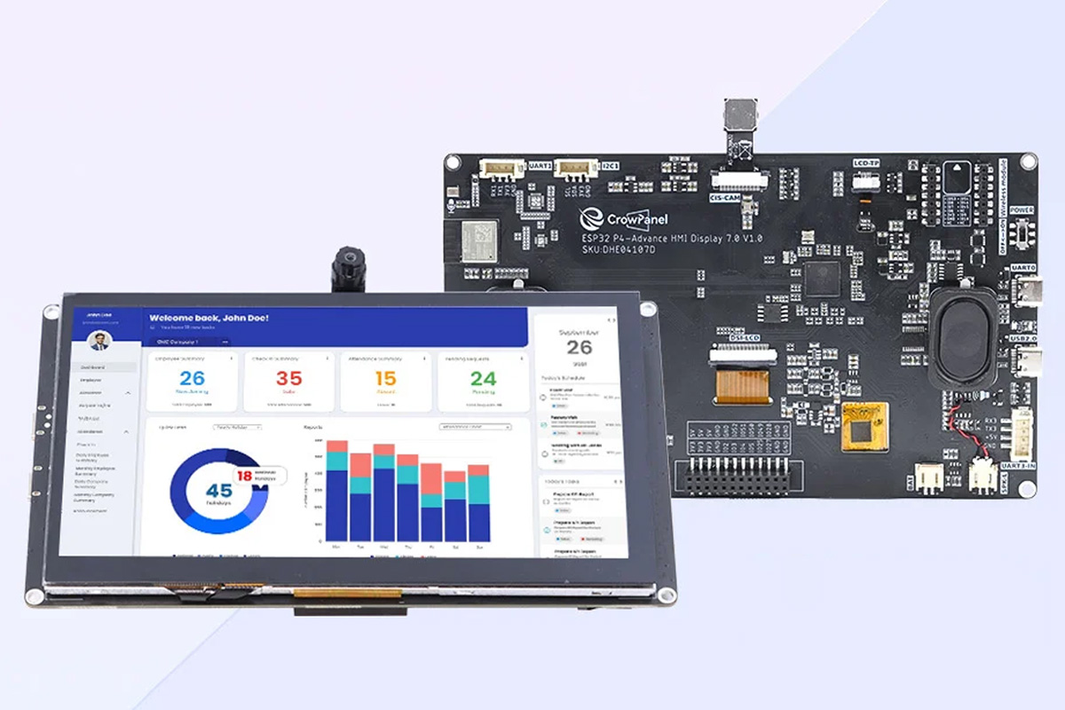 CrowPanel Advanced 7 inch ESP32-P4 HMI AI Display