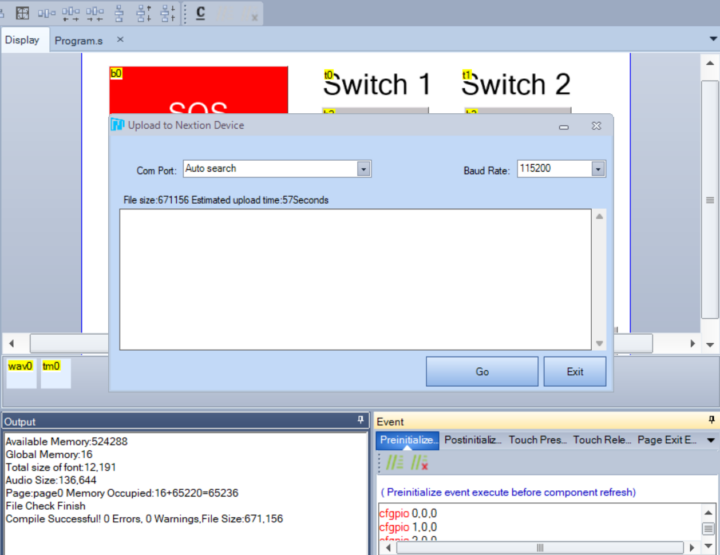 Nextion editor serial upload Nextion editor serial upload