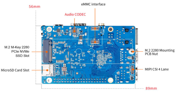 Orange Pi 4 Pro Overview Bottom Orange Pi 4 Pro Overview Bottom