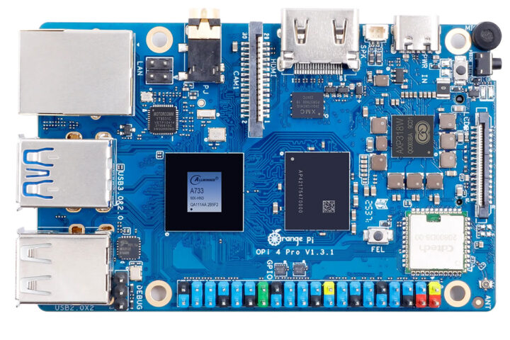 Orange Pi 4 Pro – Allwinner A733 Edge AI SBC